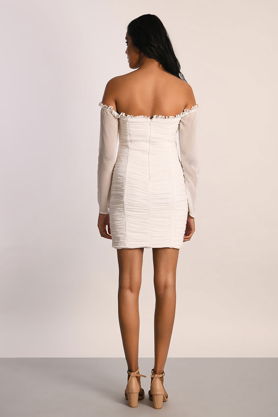 White Off-Shoulder Mini Dress