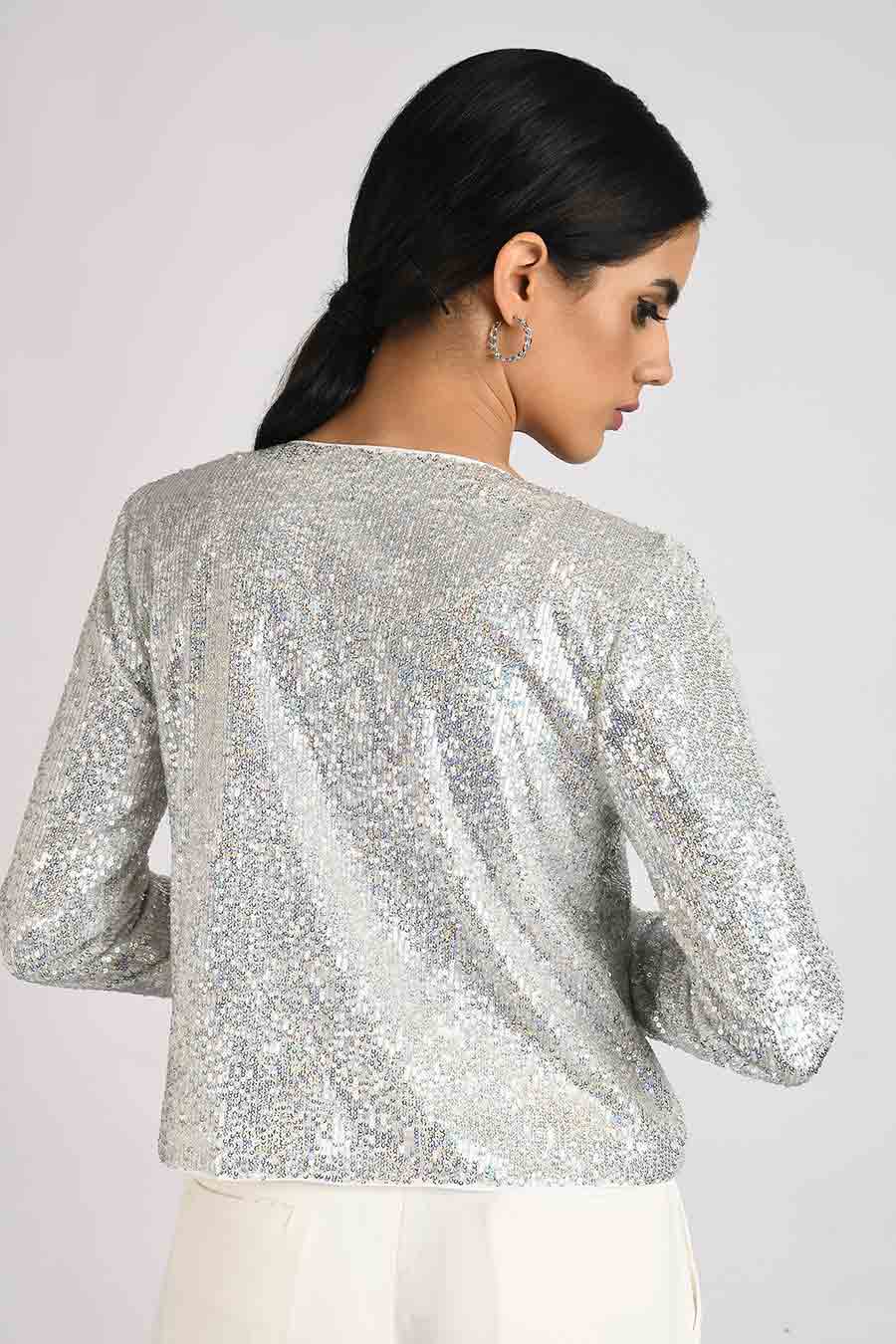 Multicolor Effect Sequined Jacket