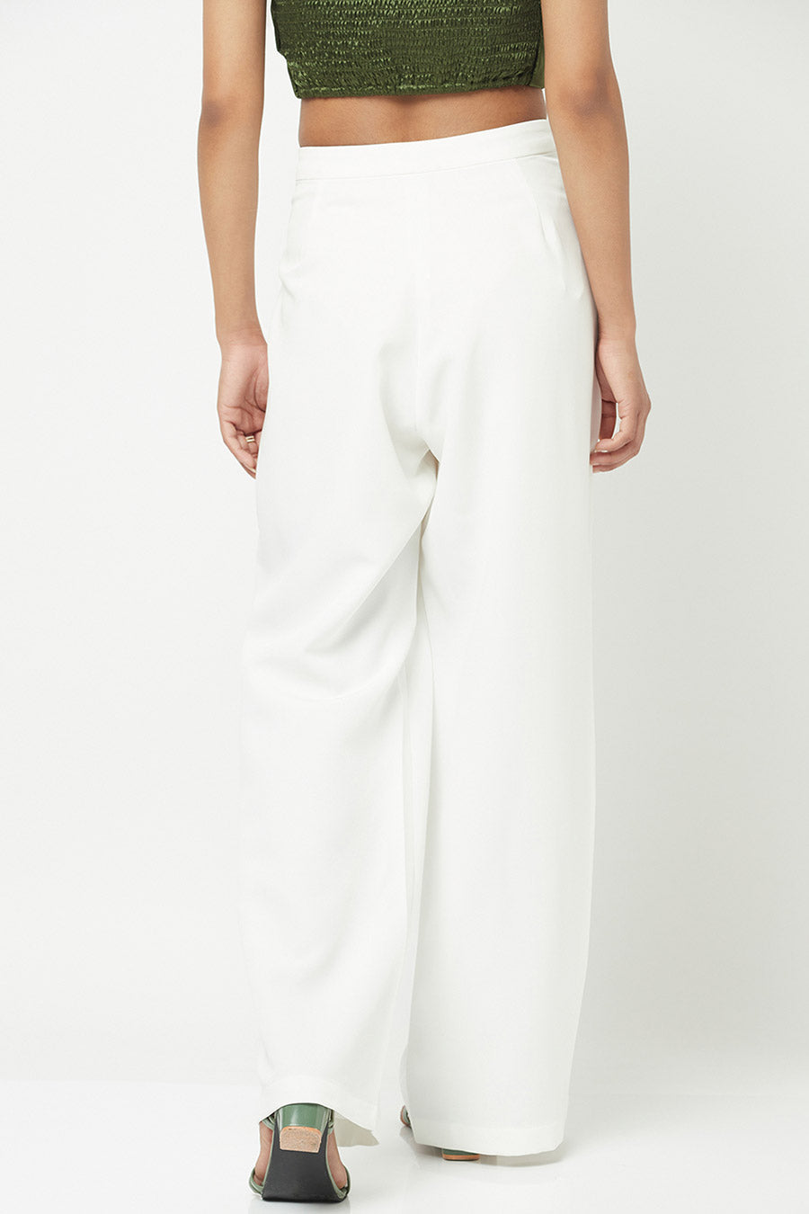 White Regular Fit Pants