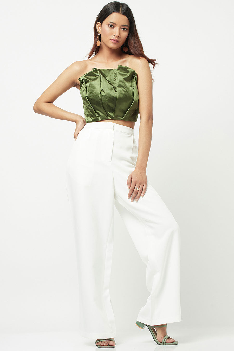 White Regular Fit Pants