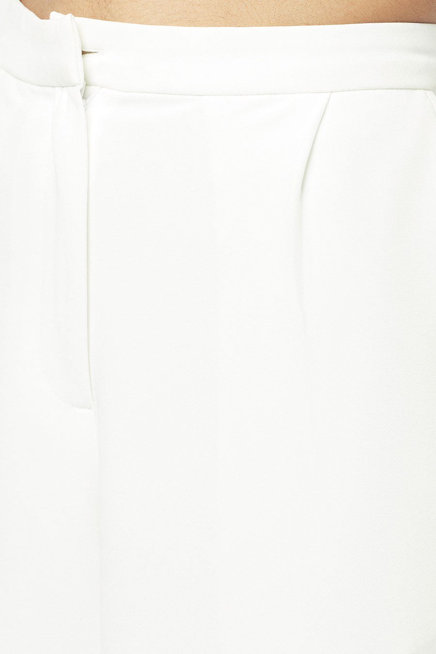 White Regular Fit Pants