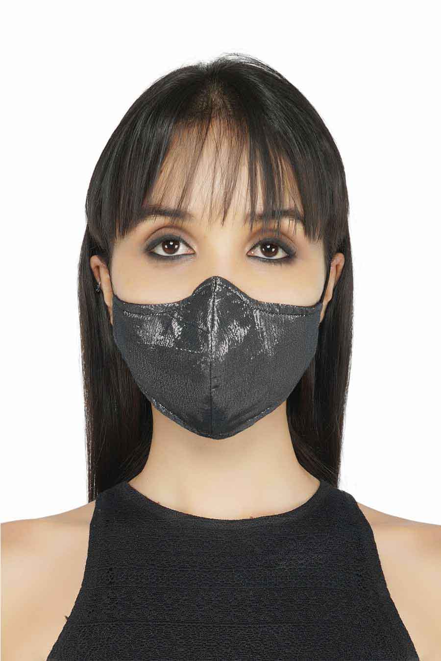 Black Shimmer 3 Ply Mask