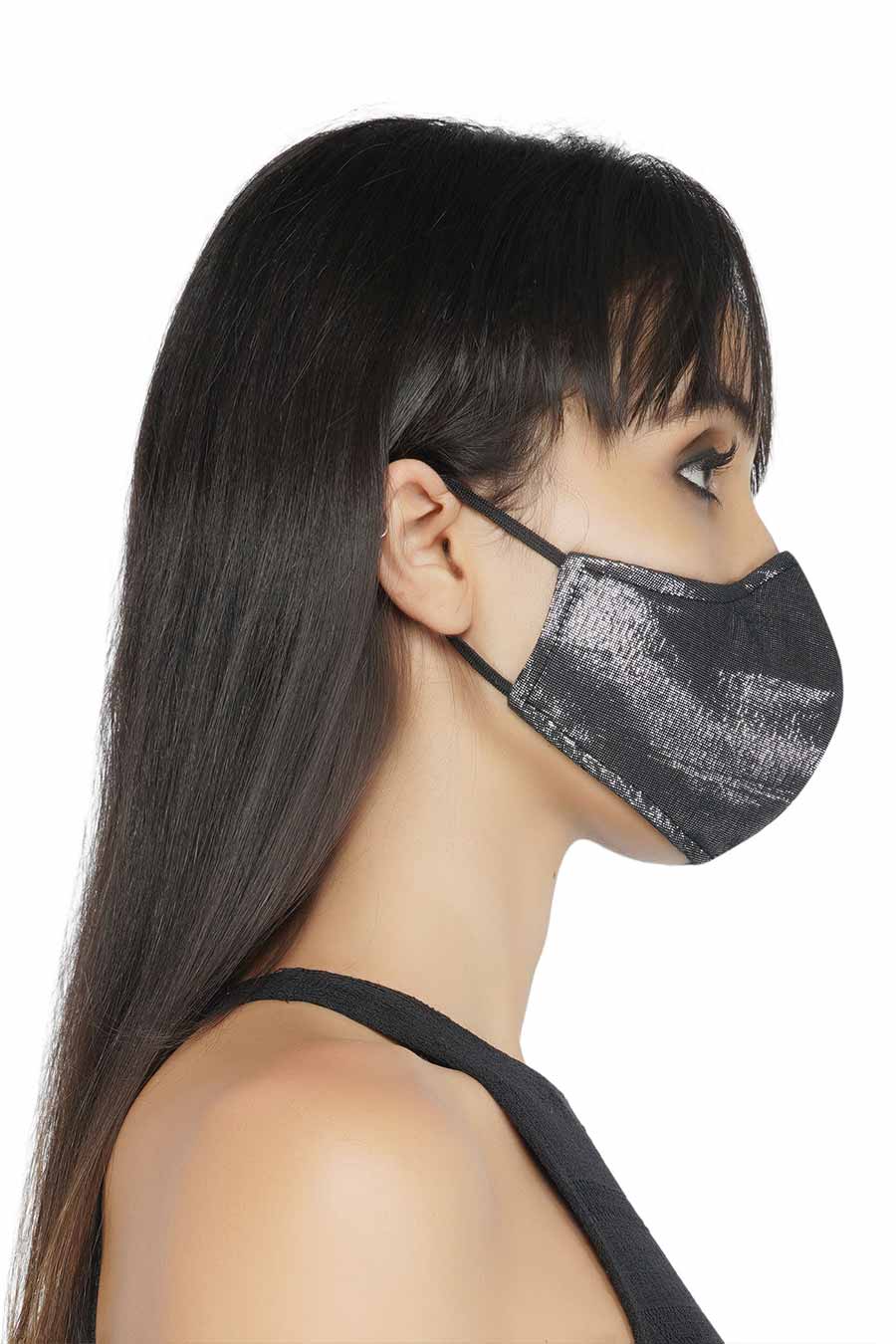 Black Shimmer 3 Ply Mask