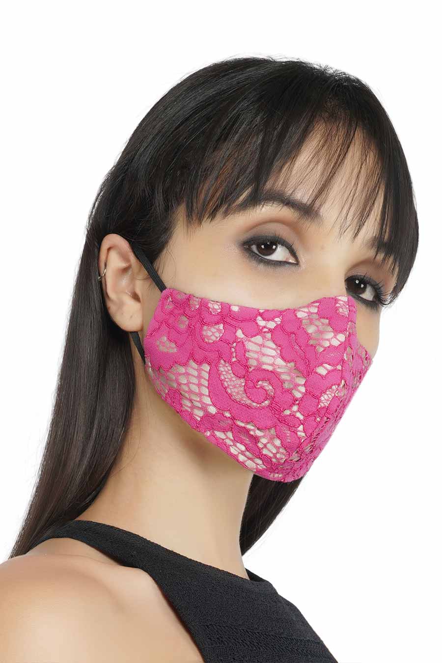 Pink Lace 3 Ply Mask