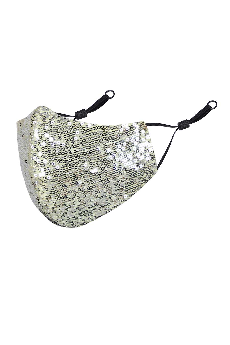 Lime Sequin Embroidered 3 Ply Mask