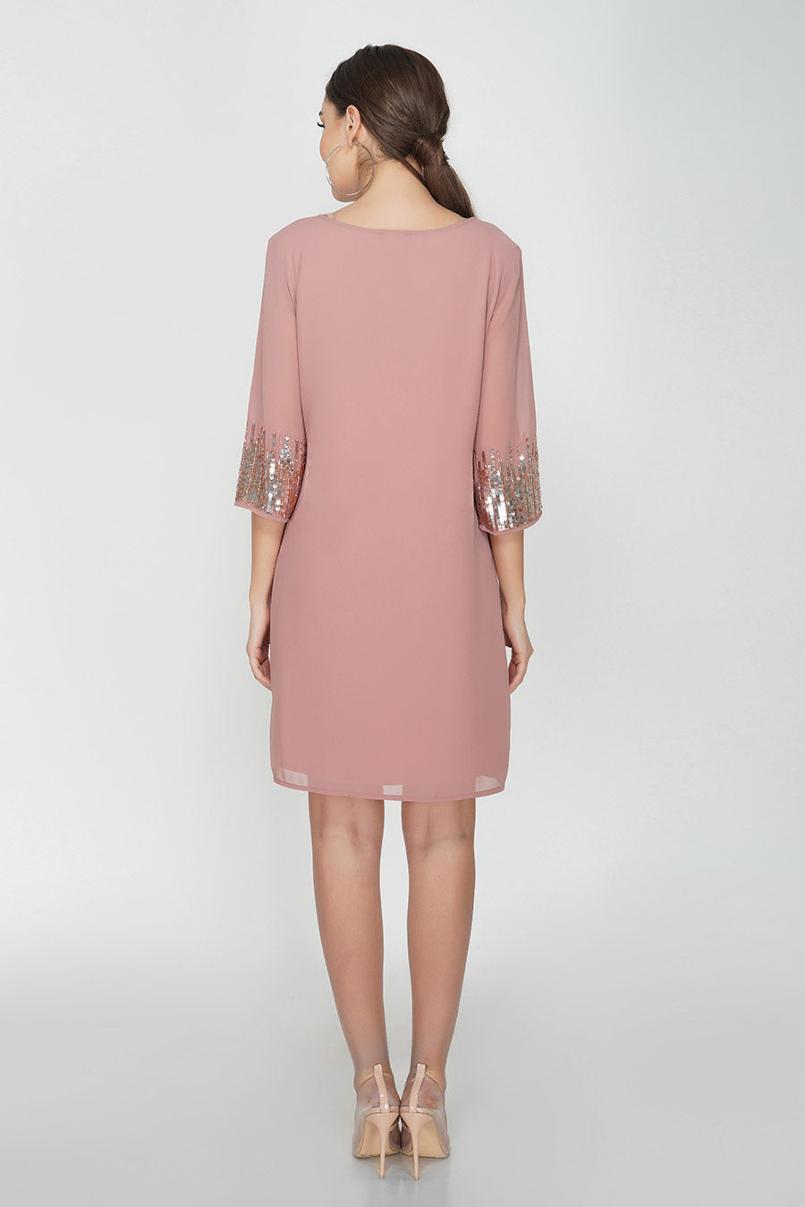 Pink Sunrise Sequin Dress