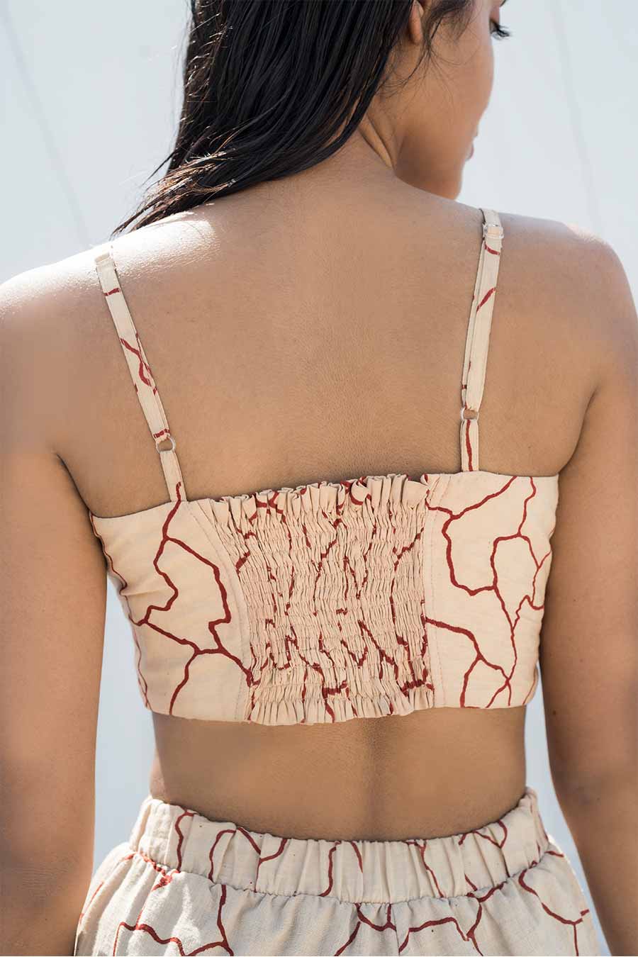 Beige Mitti Bustier Crop Top