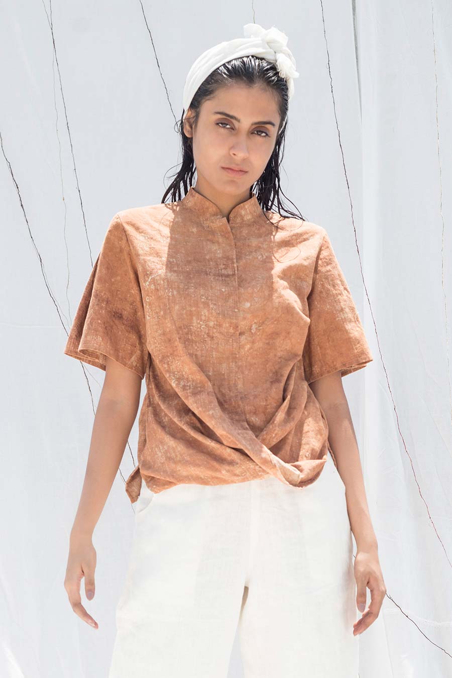 Rust Ambar Wrap Top