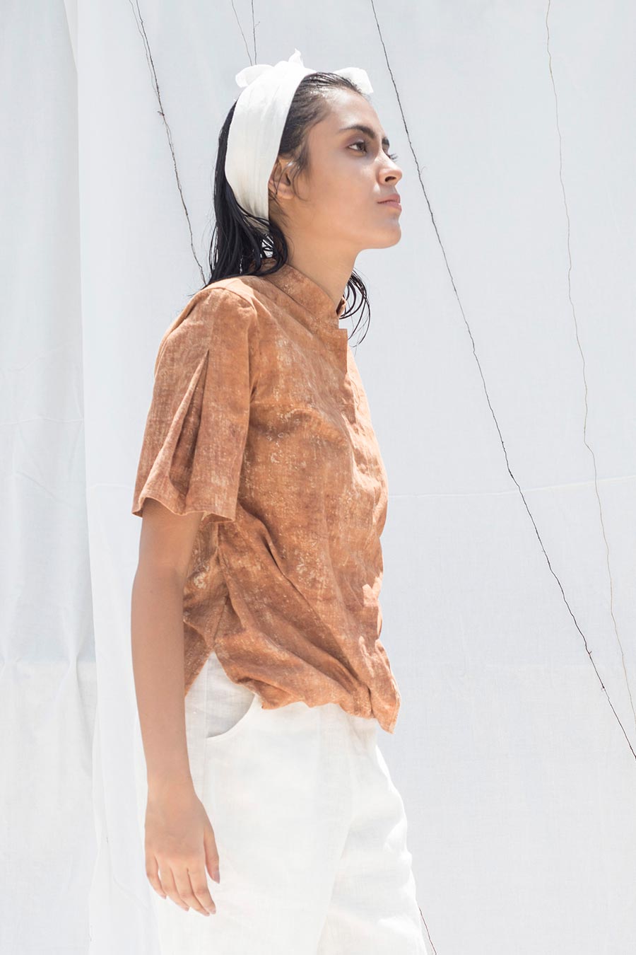 Rust Ambar Wrap Top