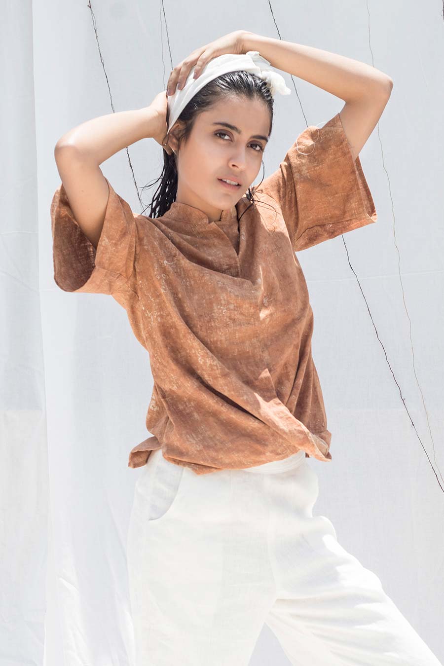 Rust Ambar Wrap Top