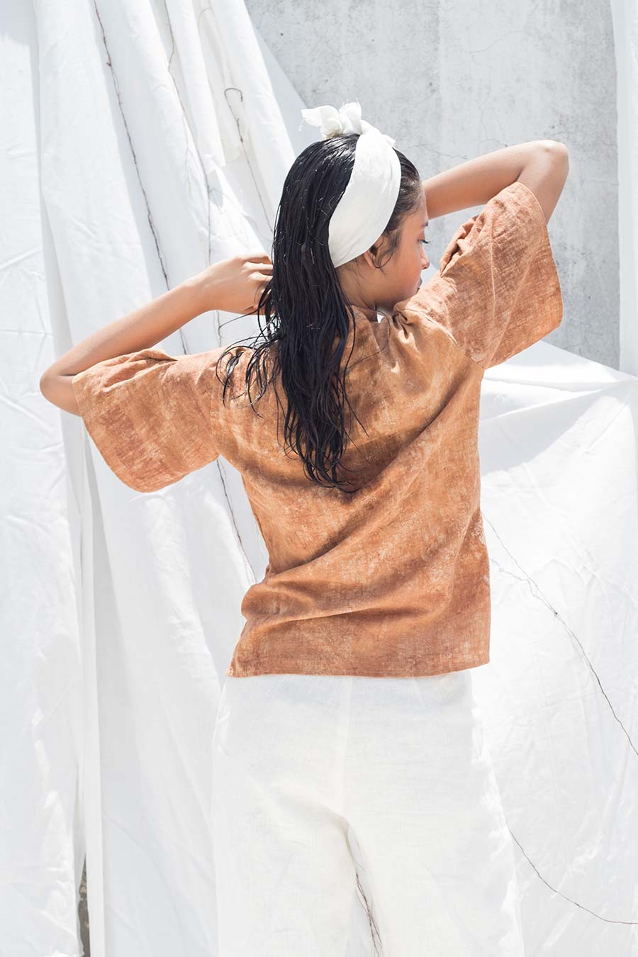 Rust Ambar Wrap Top
