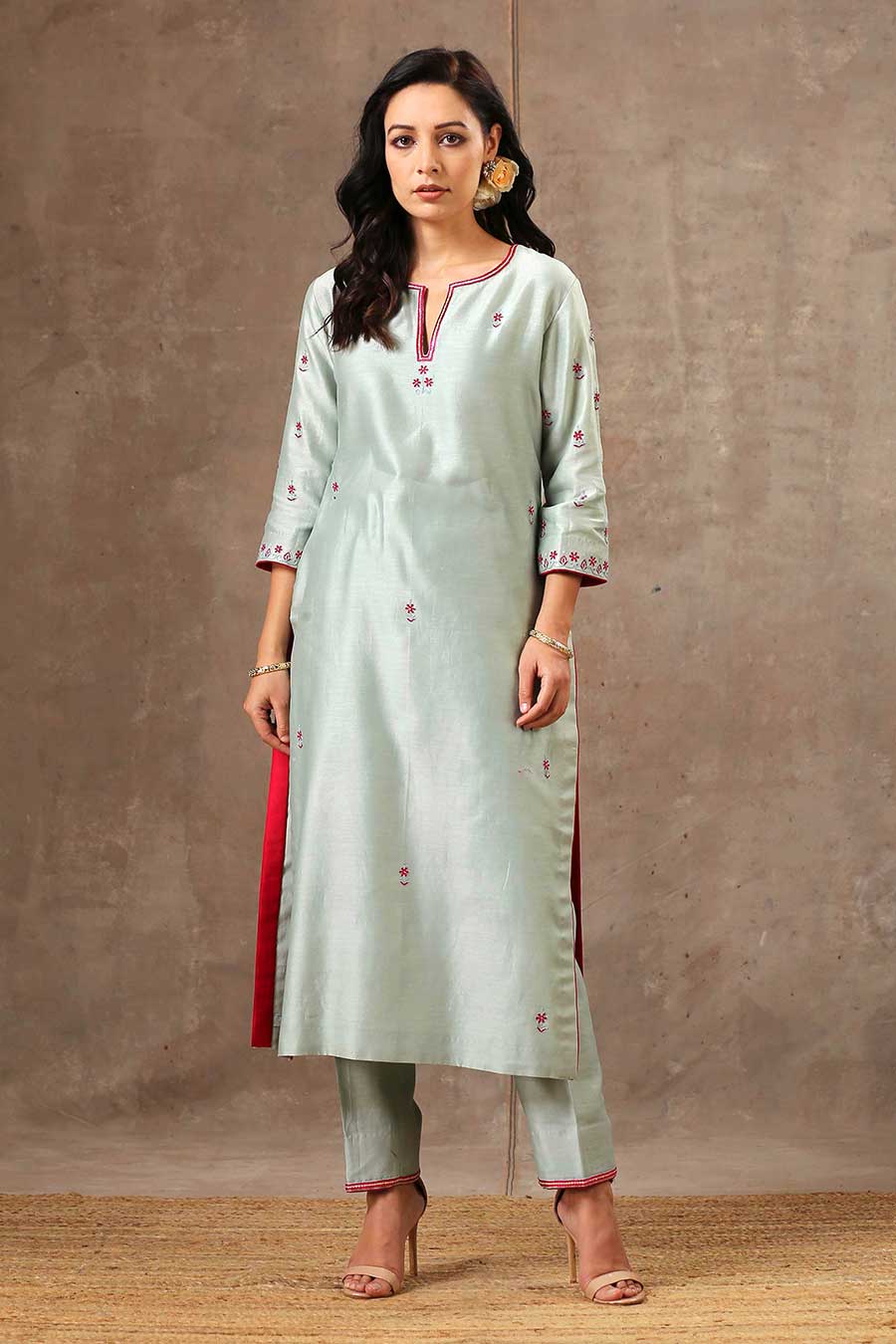 Malhaar Green Chanderi Silk Kurta Set With Dupatta