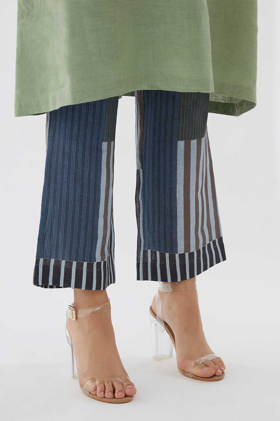 Pistachio Green Linen Kurta & Pants Set