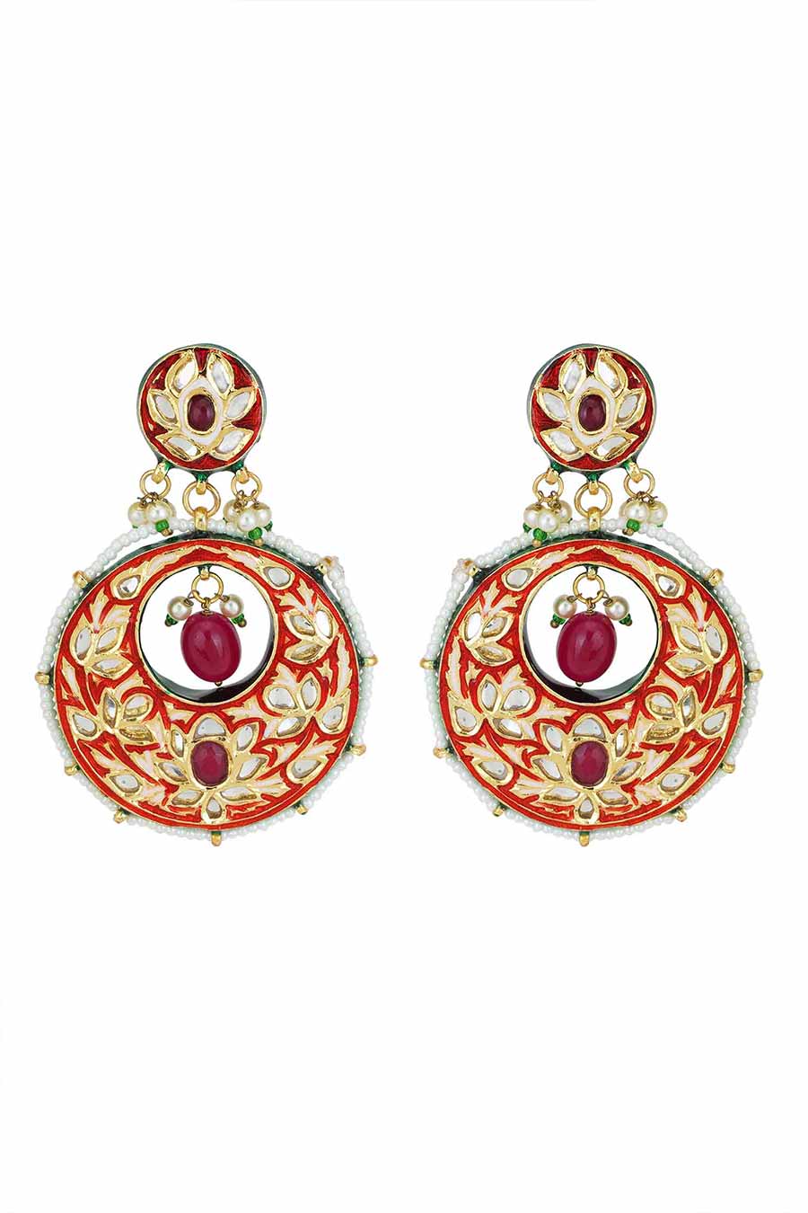 Gold Plated Kundan Earrings