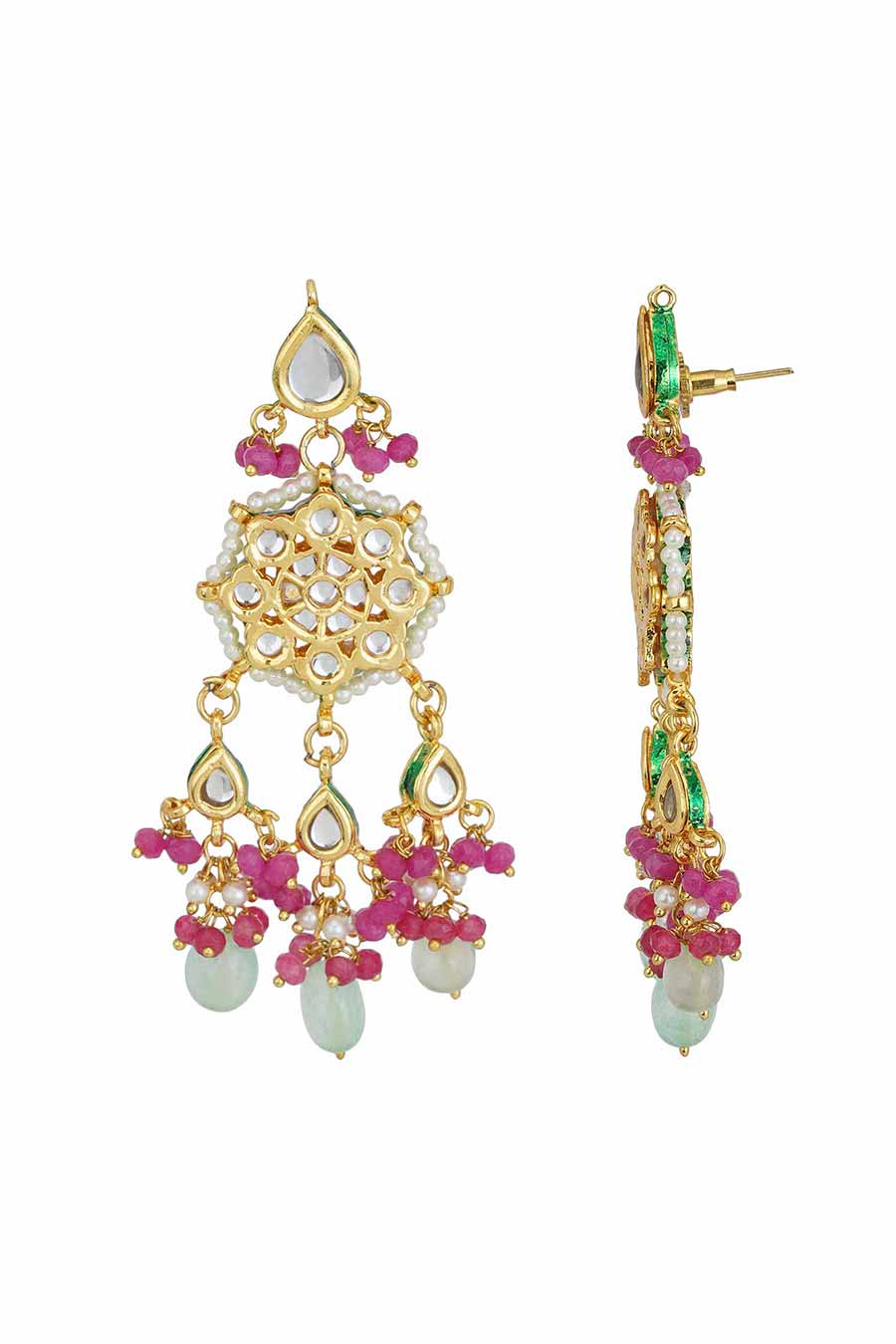 Gold Plated Kundan Choker & Earrings Set