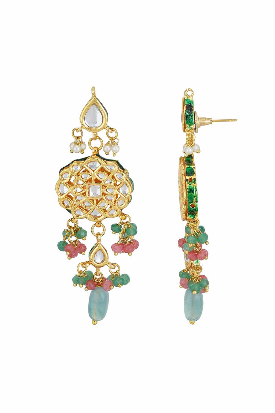 Gold Plated Kundan Choker & Earrings Set