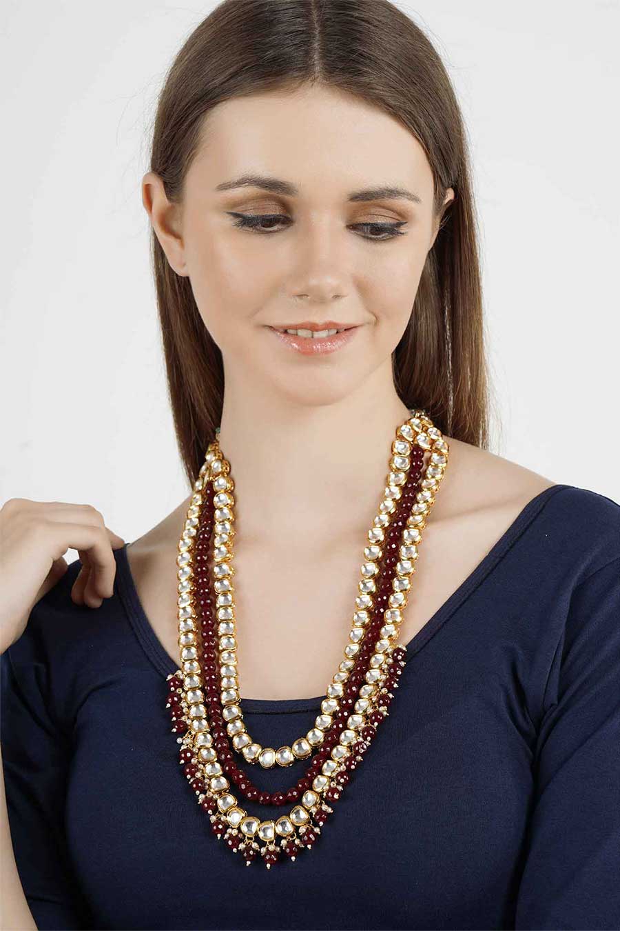 Gold Plated Ethnic Kundan Necklace