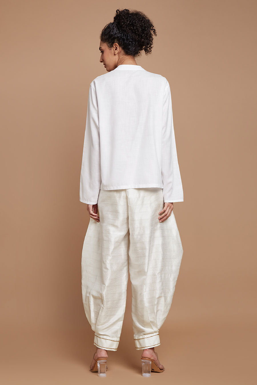 White Top & Baggy Pants Co-Ord Set