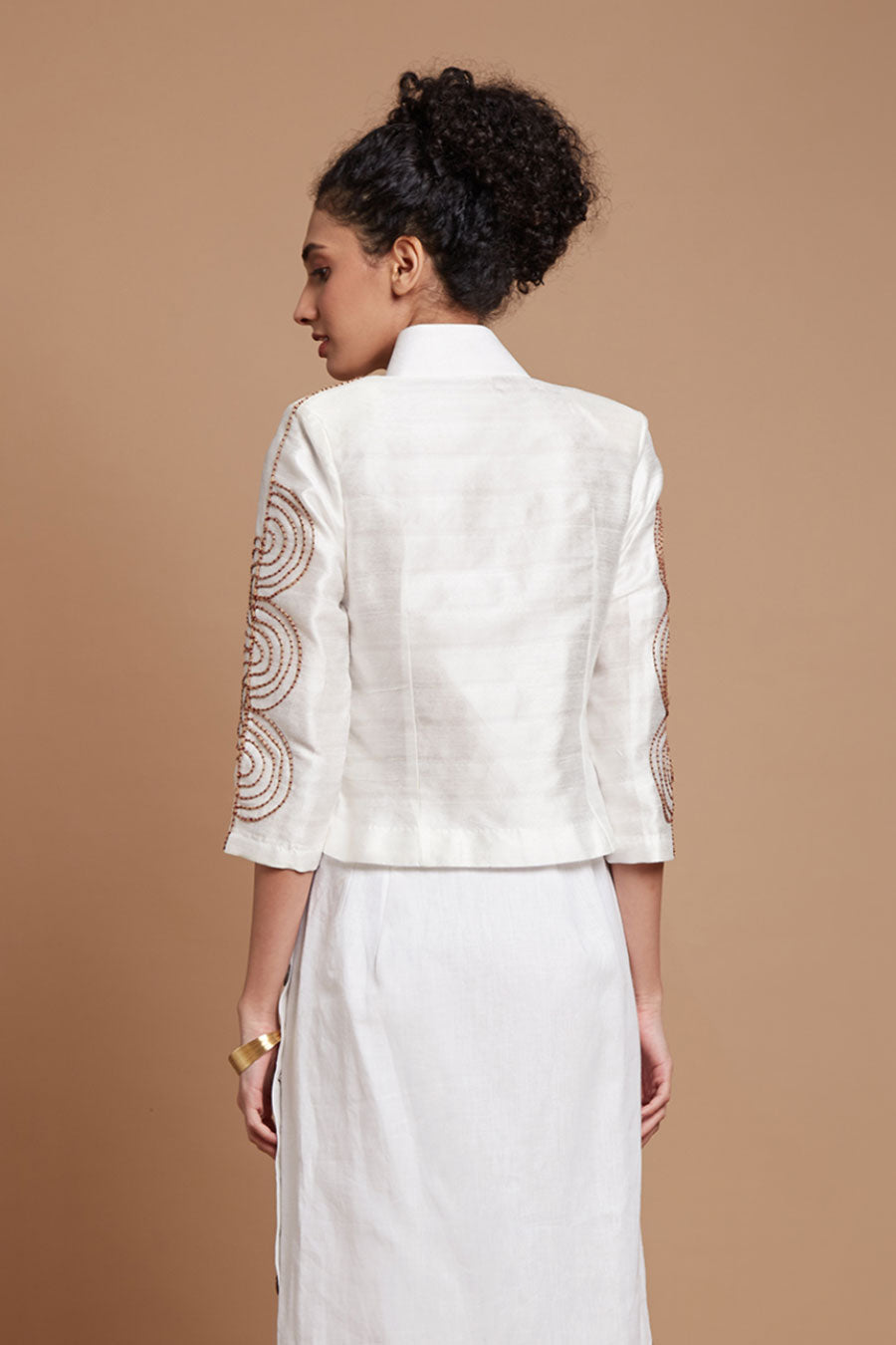 White Embroidered Short Top