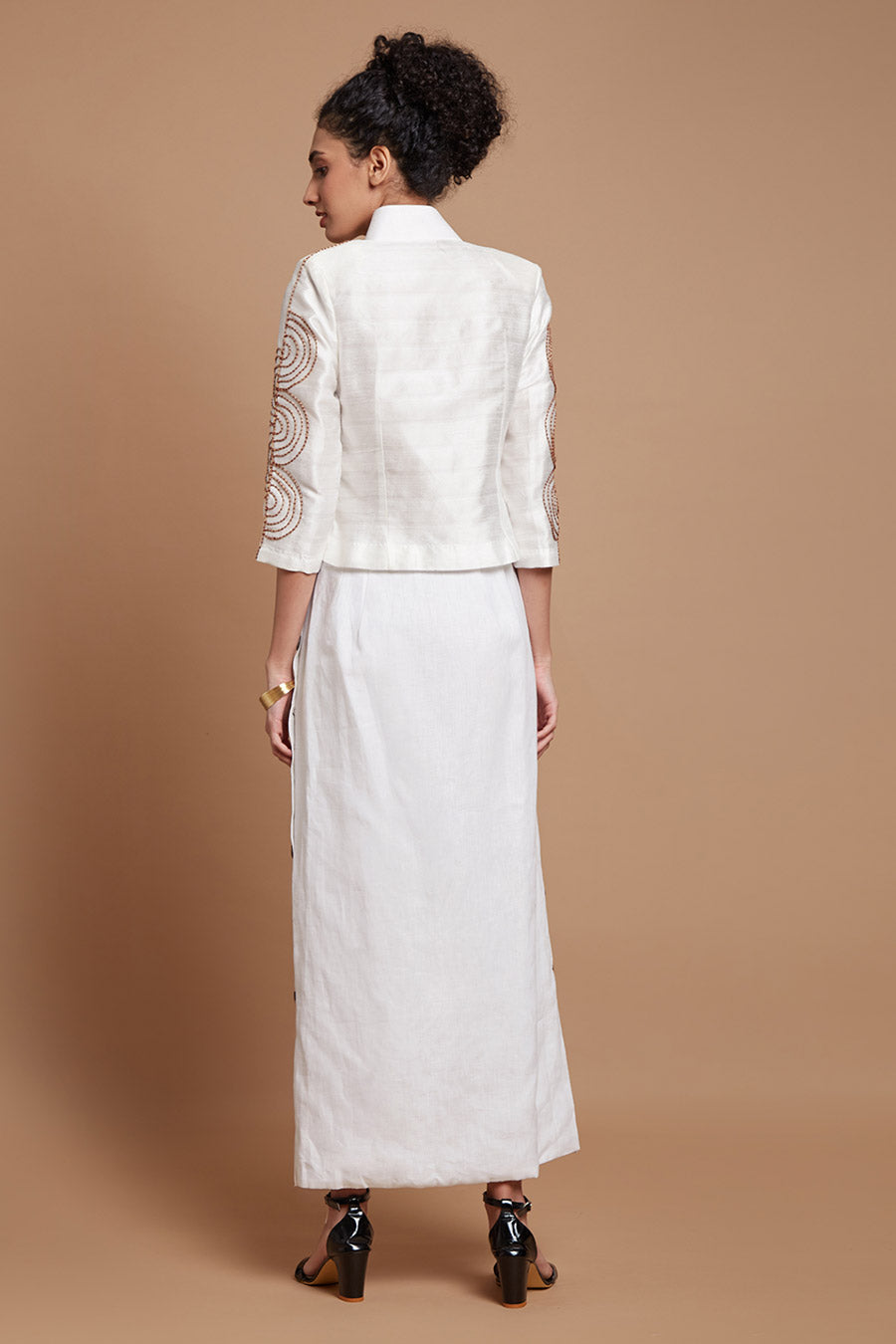 White Embroidered Short Top