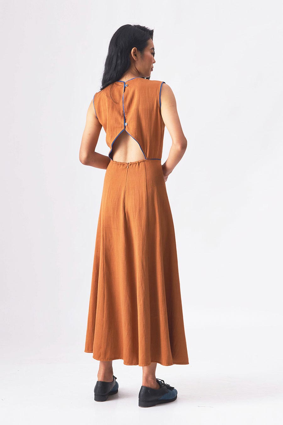 DELANEY - Handloom Denim A-Line Dress