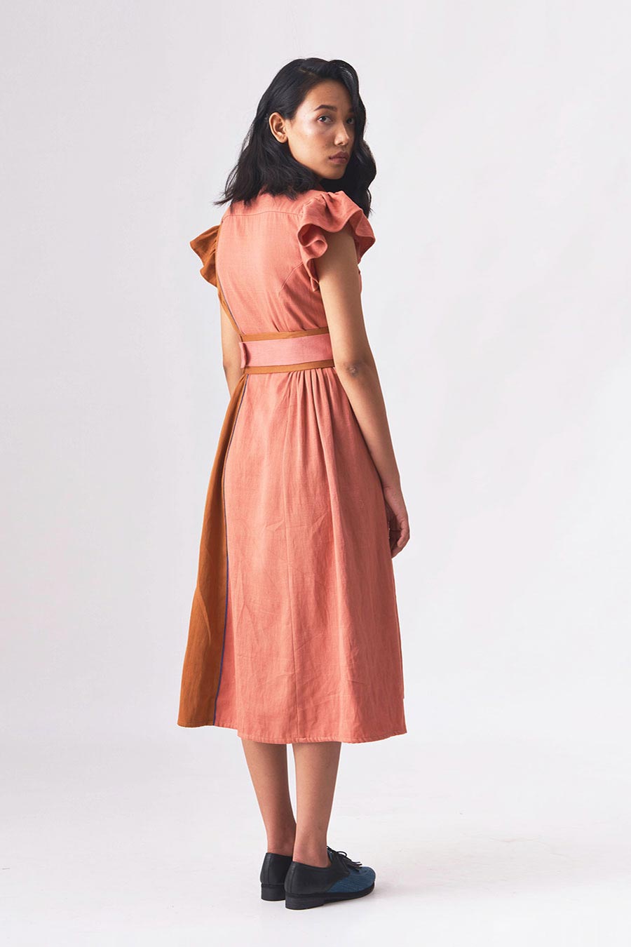 DARLENE - Handloom Denim A-Line Dress