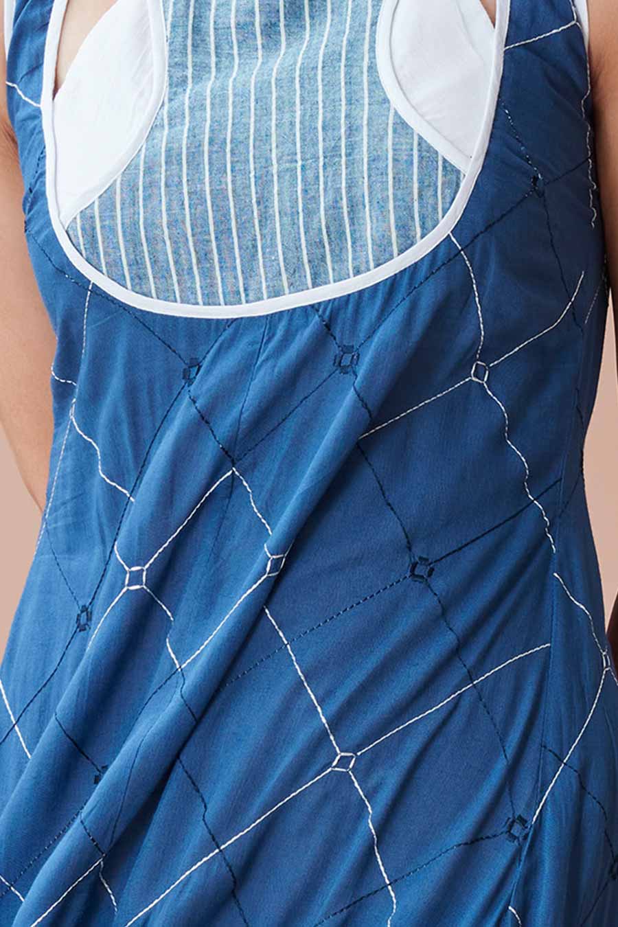 Sut Indigo A-Line Long Dress