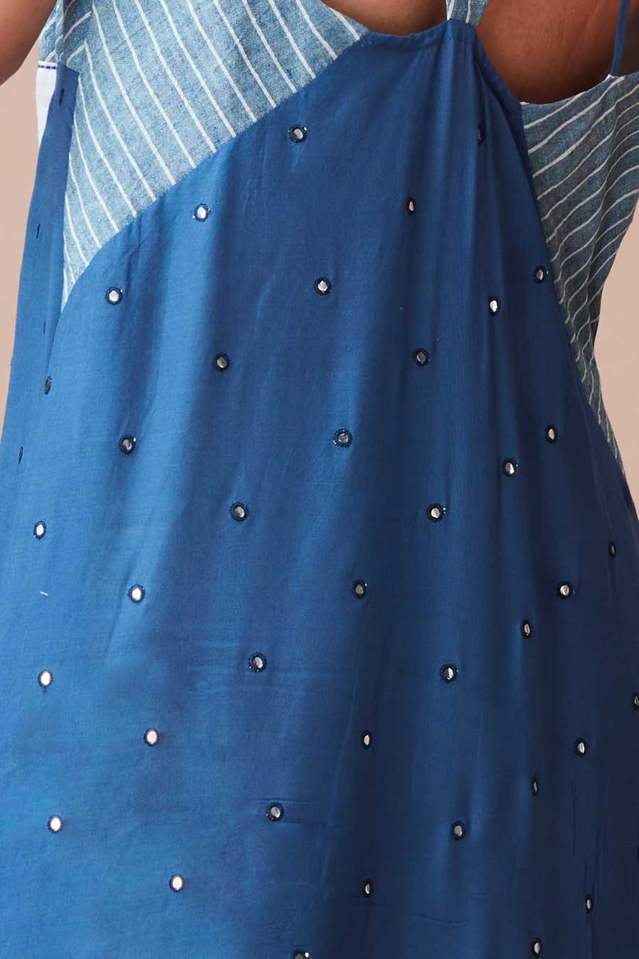 Dhaga Indigo Embroidered Dress