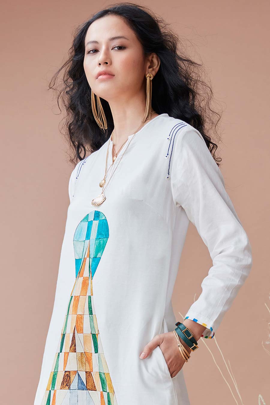 Froza Temple Printed Kurta Tunic