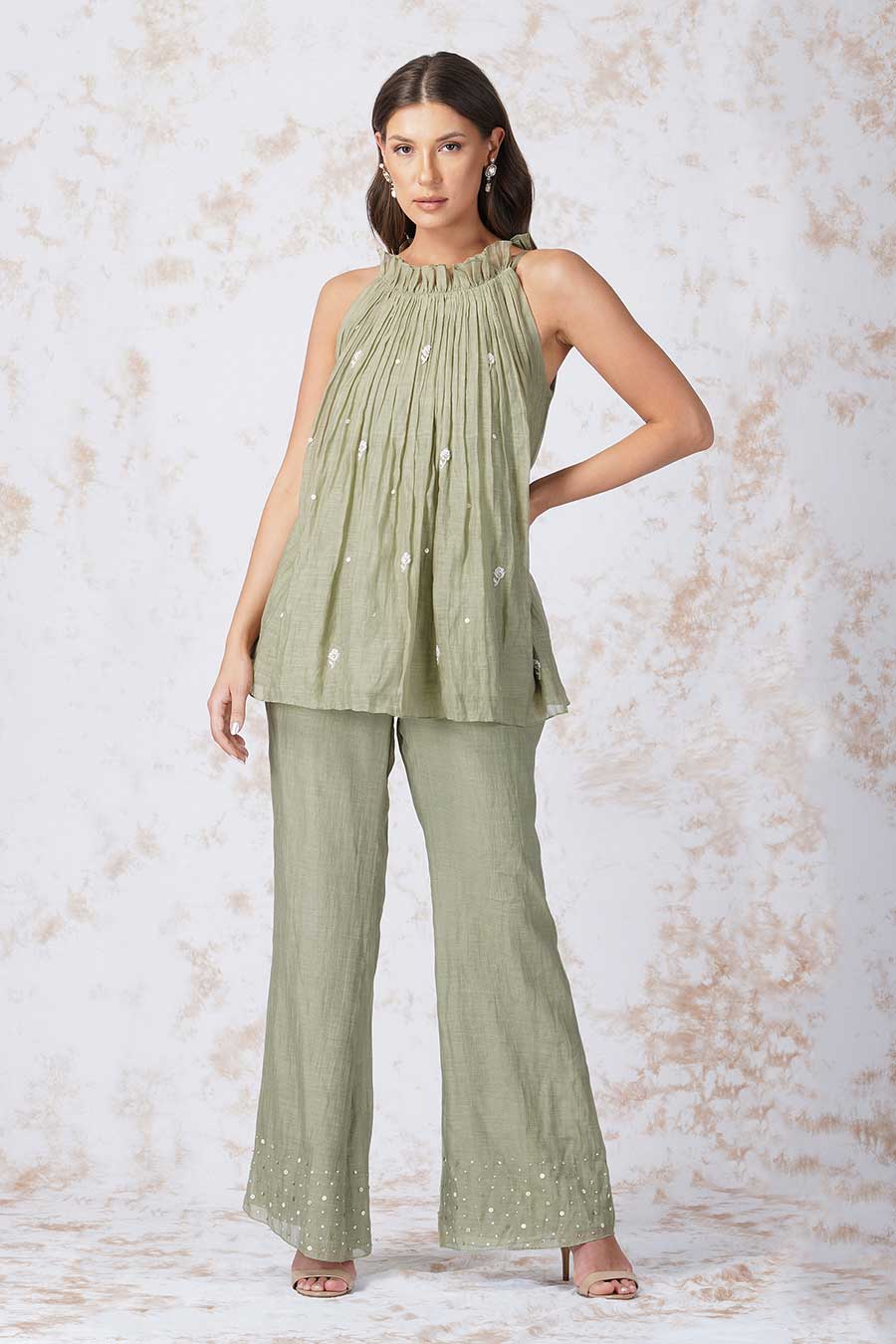 Baroque Work Green Co-Ord Set