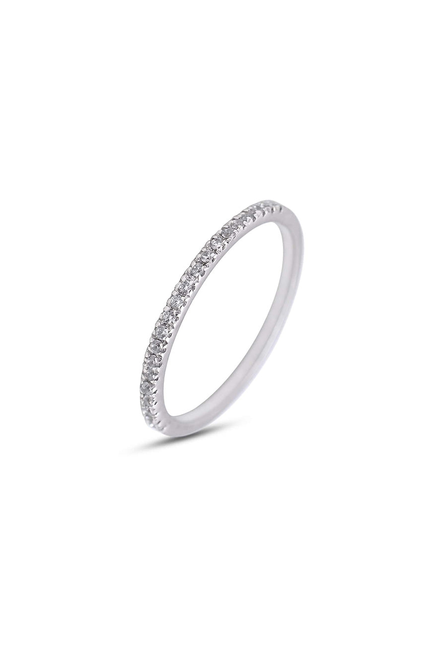 Half Eternity Band with Natural Zircon in 925 Silver