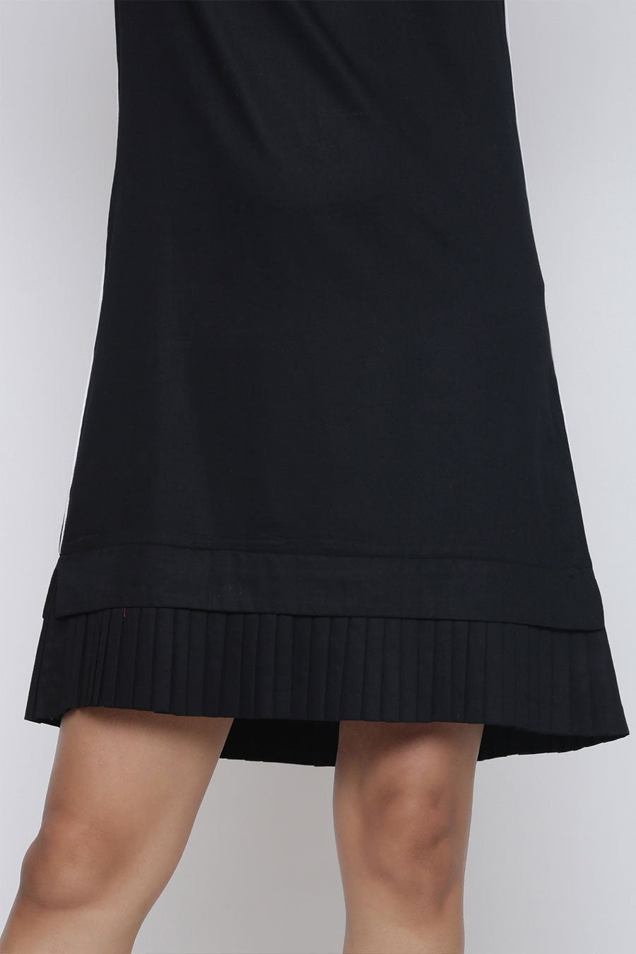 Black Pleated Short Dress