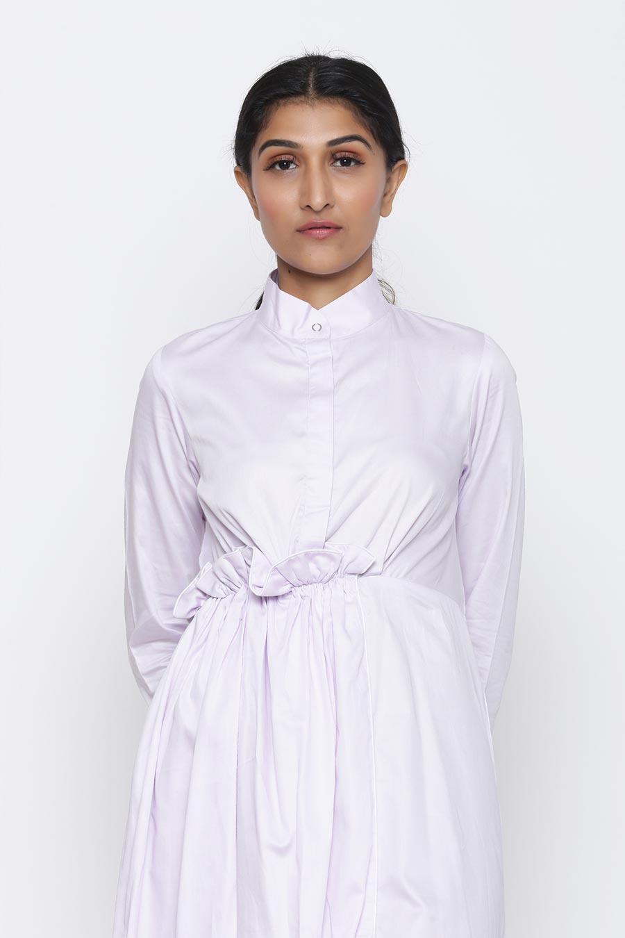 Lilac Asymmetric Midi Dress