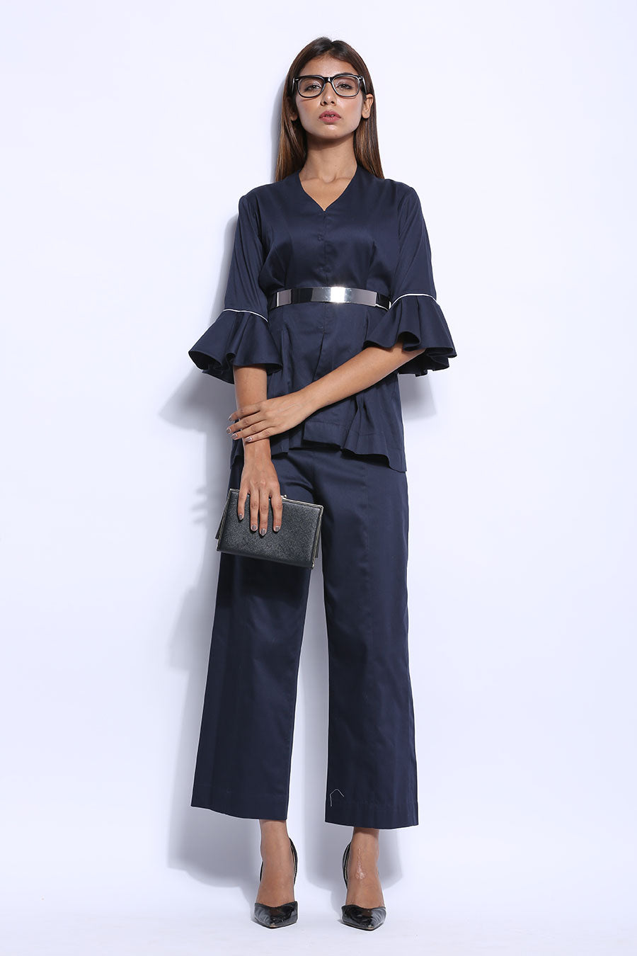 Navy Blue Formal Jacket Top
