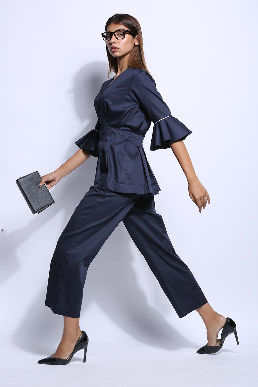 Navy Blue Formal Jacket Top