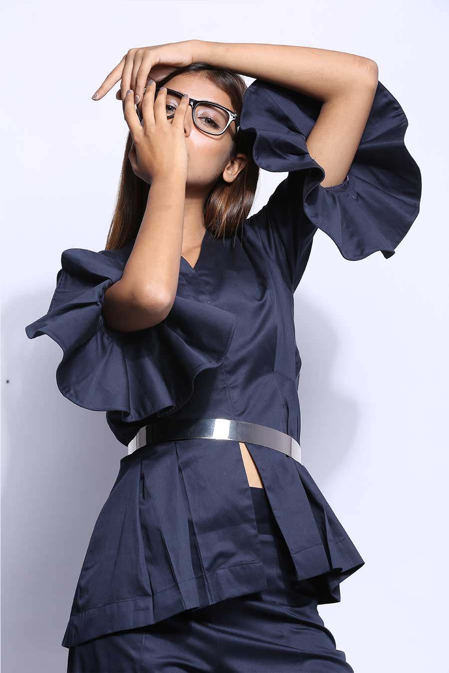 Navy Blue Formal Jacket Top