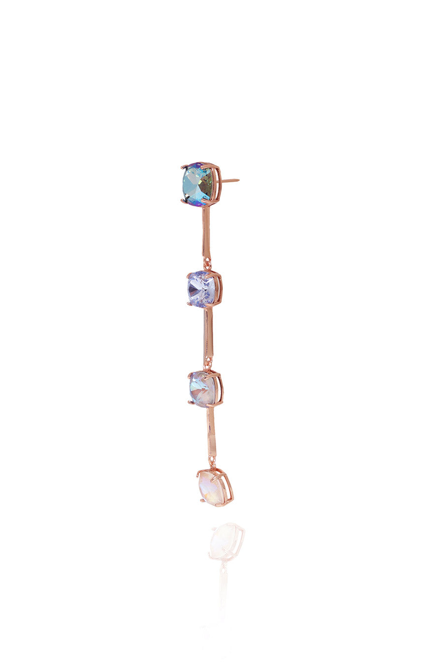 Water Bubbles - Blue Zip Swarovski Earrings