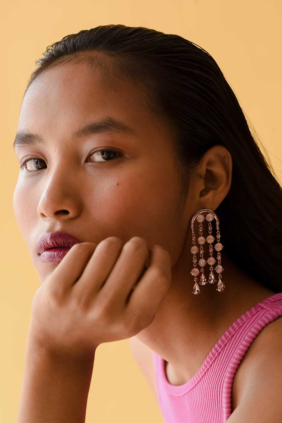 Watermelon Sugar - Lilac Swarovski Drop Earrings