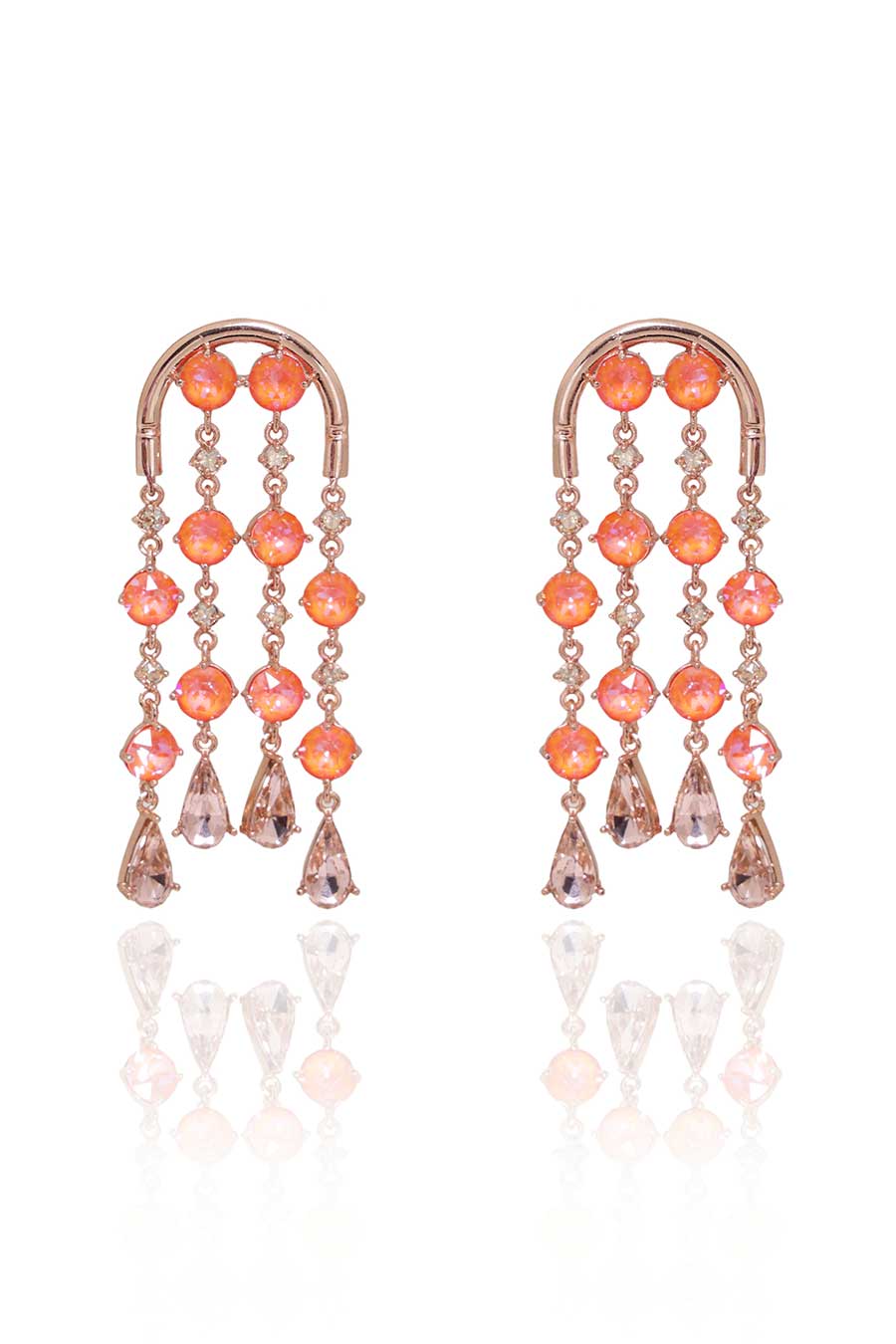 Watermelon Sugar - Orange Swarovski Drop Earrings