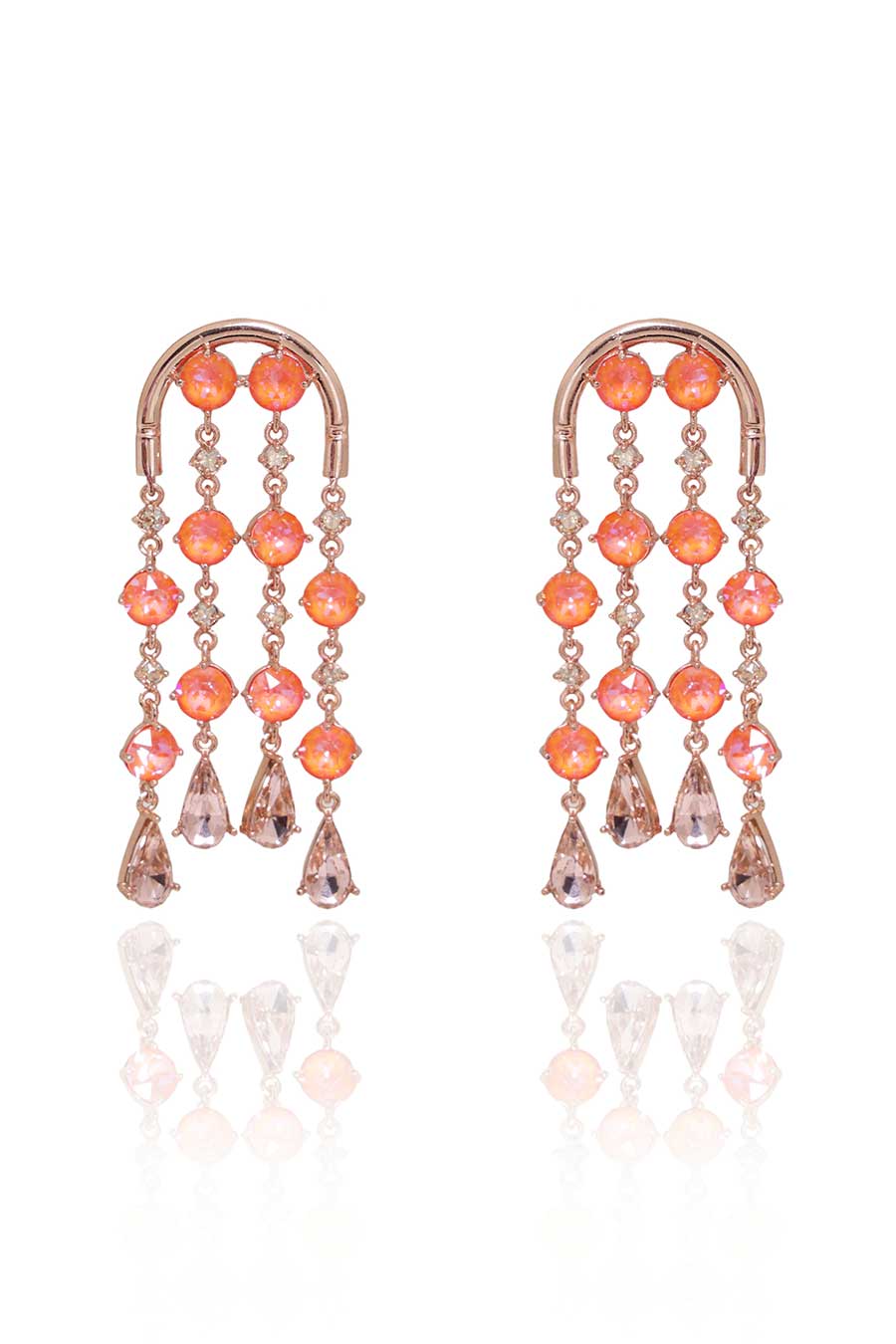 Watermelon Sugar - Orange Swarovski Drop Earrings