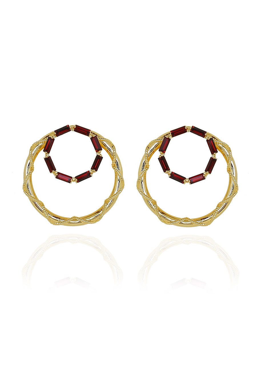 Red Swarovski Muriel Earrings