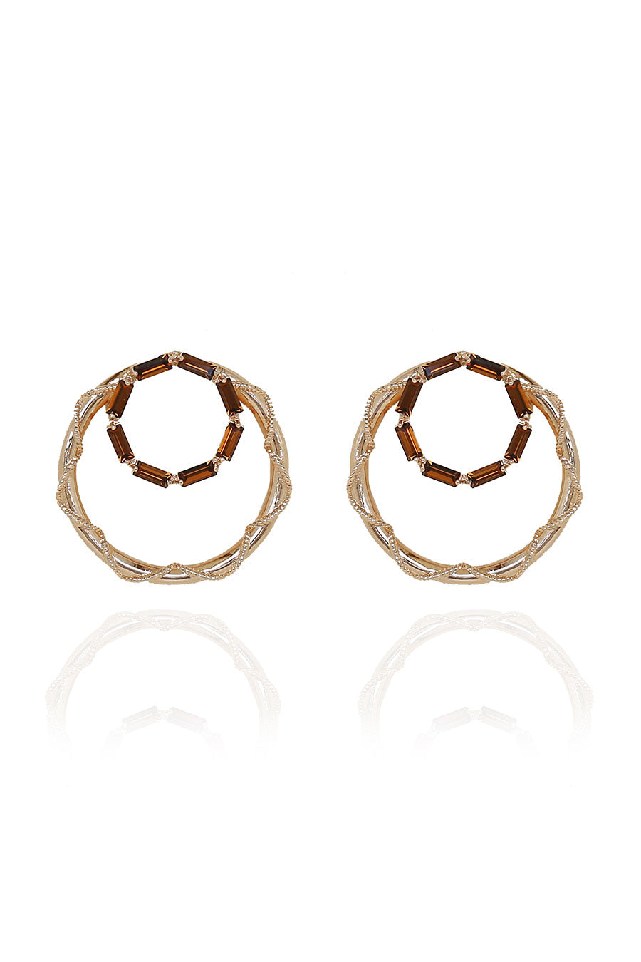 Brown Swarovski Muriel Earrings