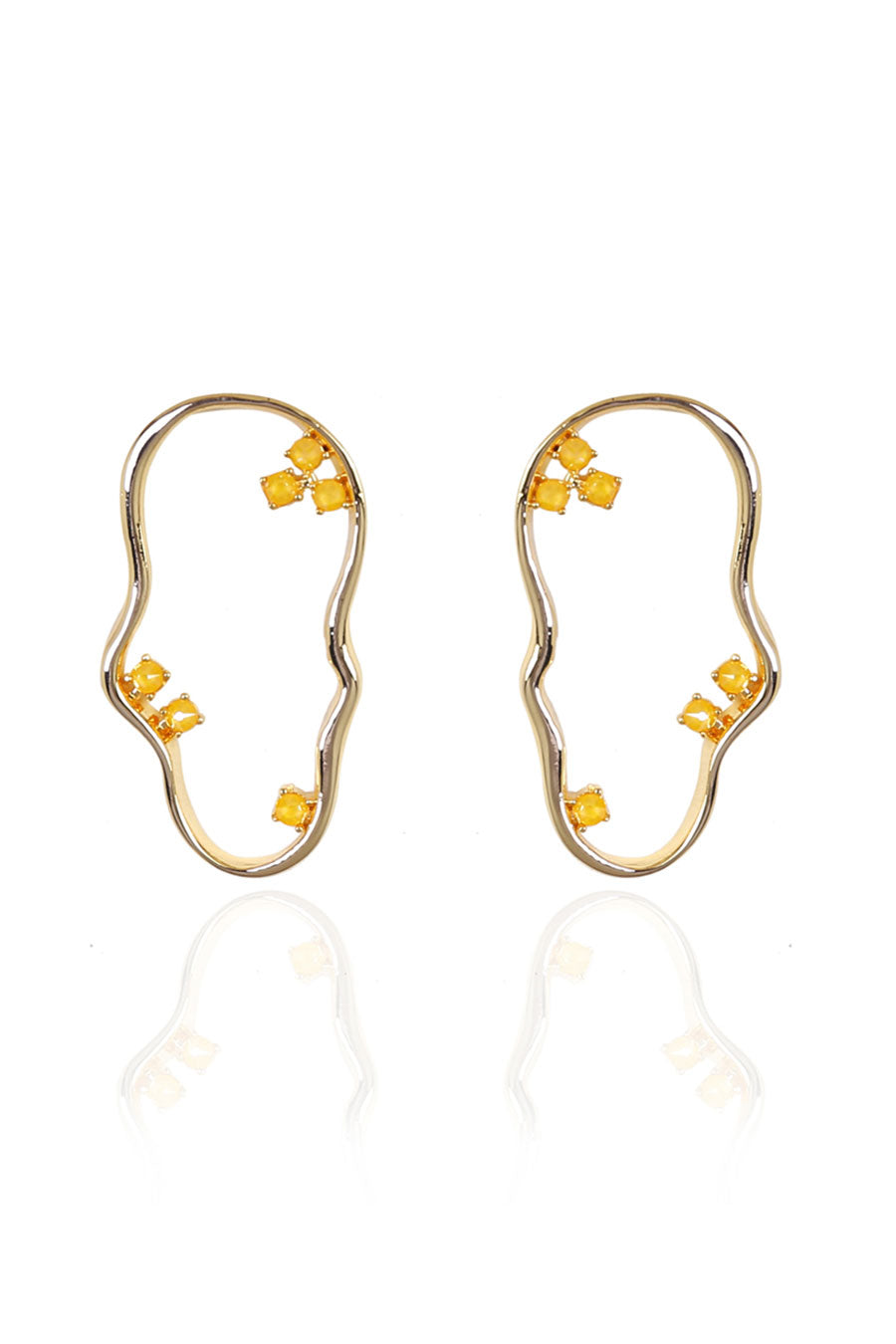 Yellow Swarovski Kai Dangler Earrings