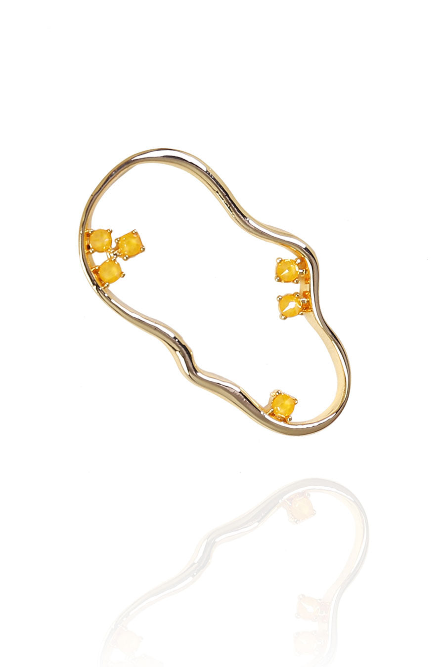 Yellow Swarovski Kai Dangler Earrings