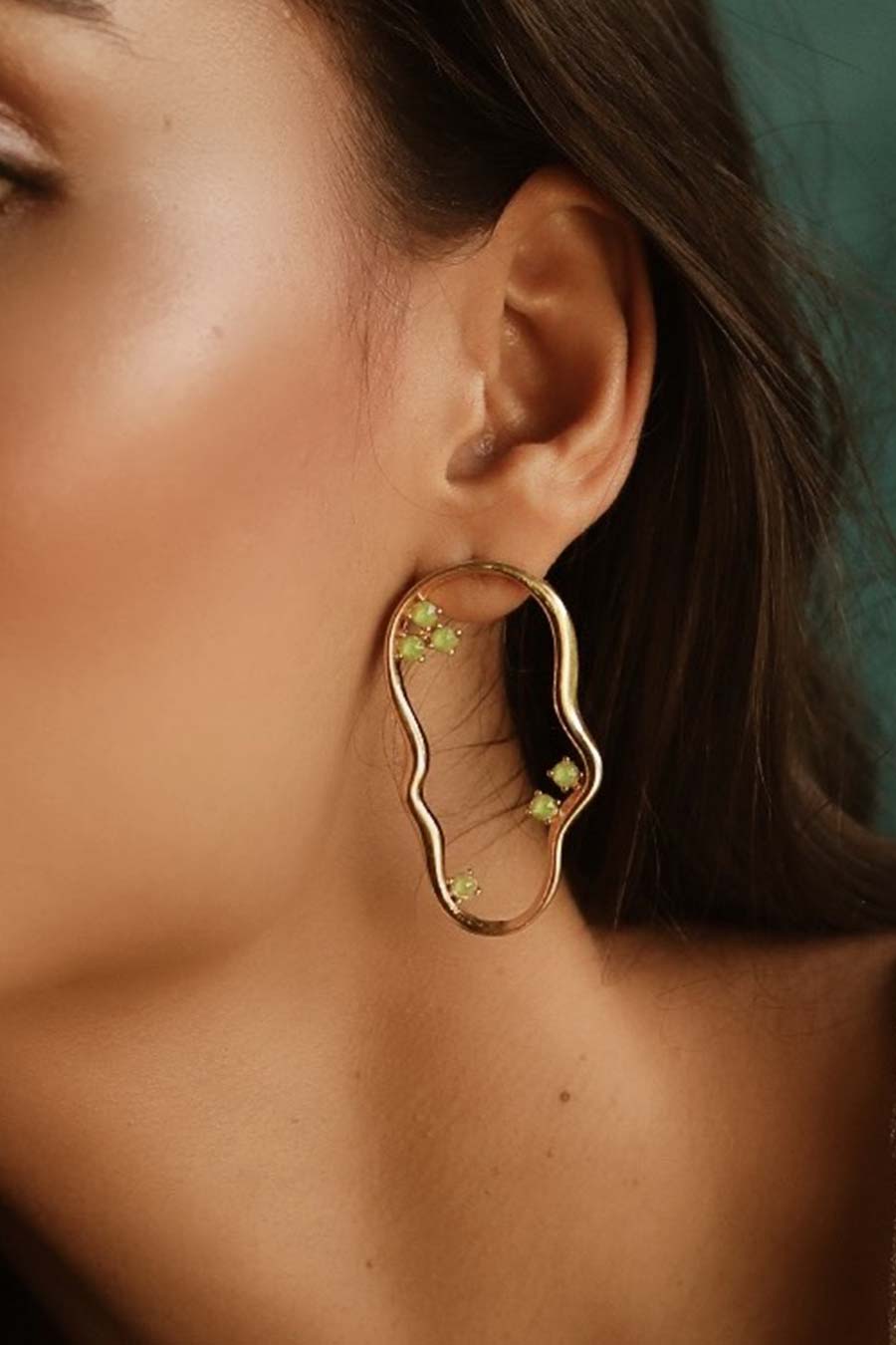 Green Swarovski Kai Dangler Earrings