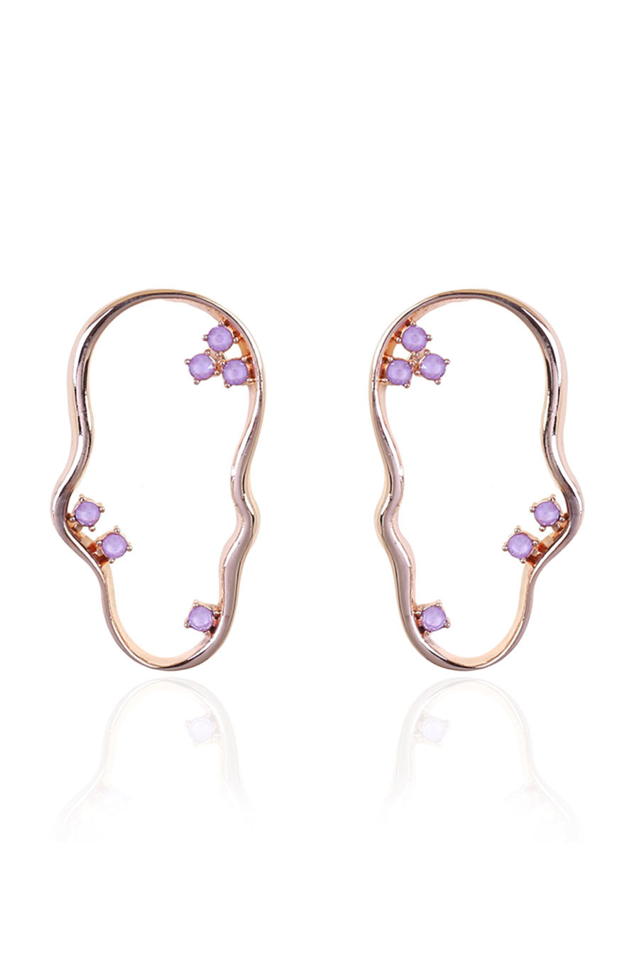 Purple Swarovski Kai Dangler Earrings