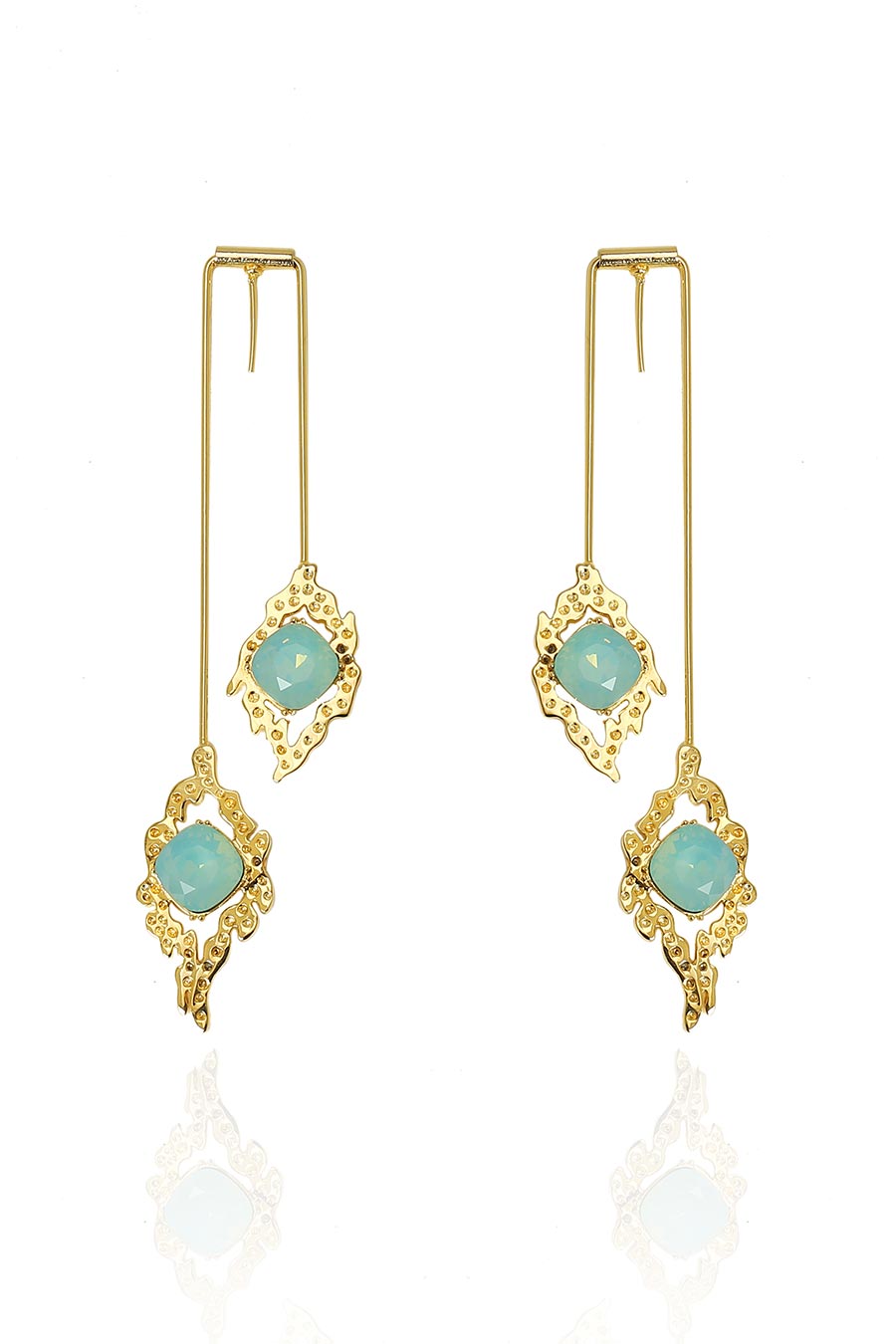 Ice Blue Swarovski Athena Earrings