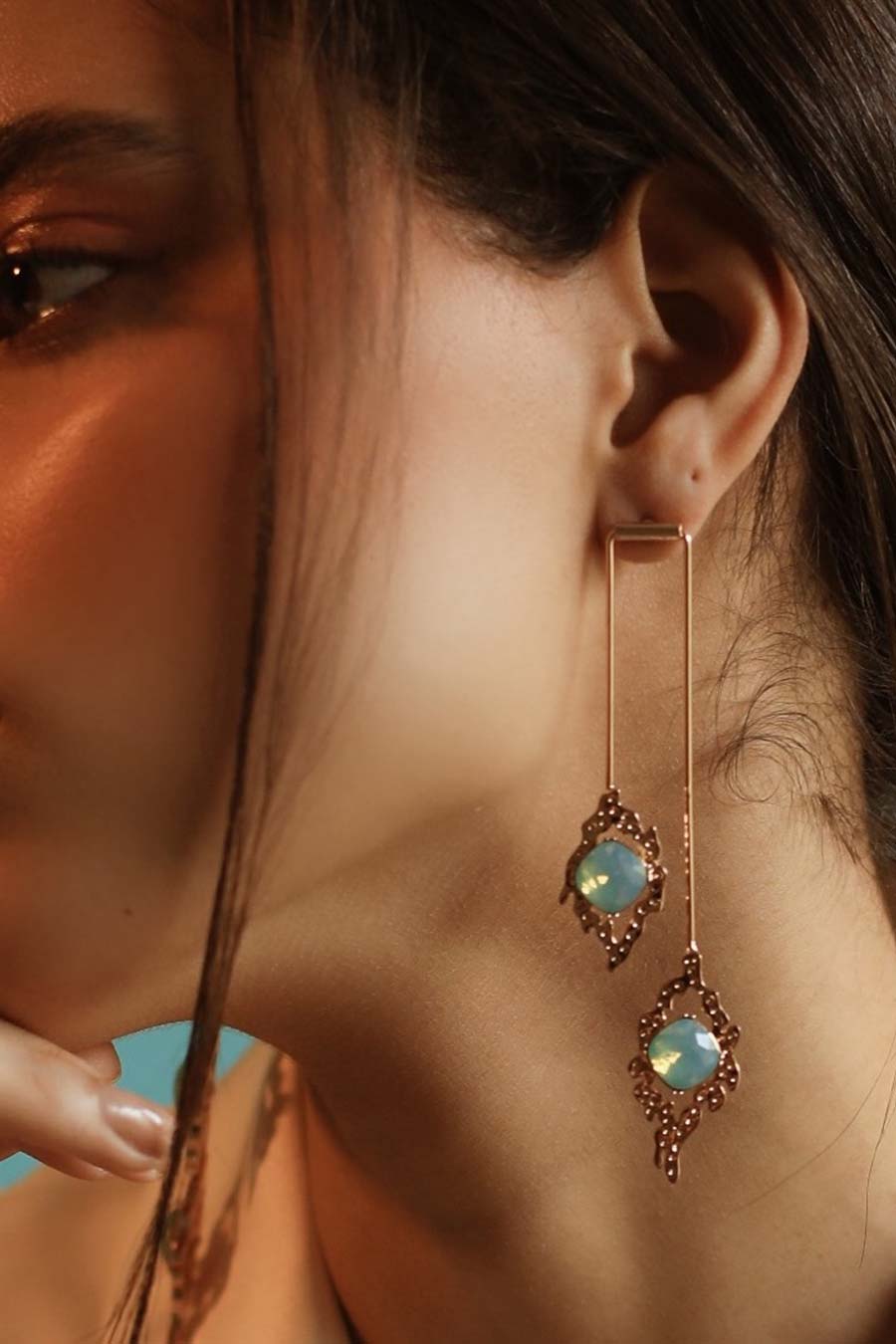 Ice Blue Swarovski Athena Earrings