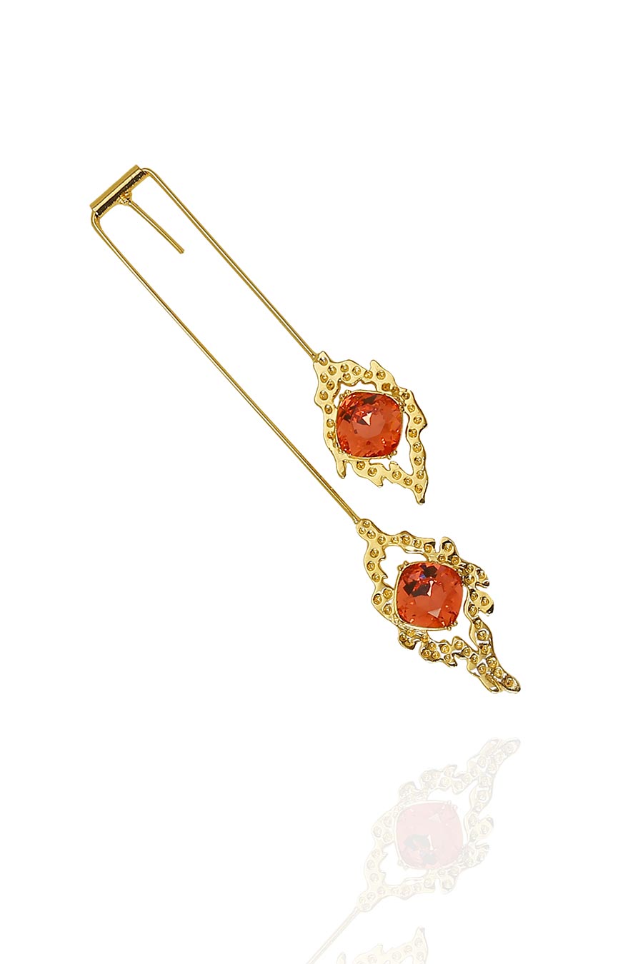 Orange Swarovski Athena Earrings