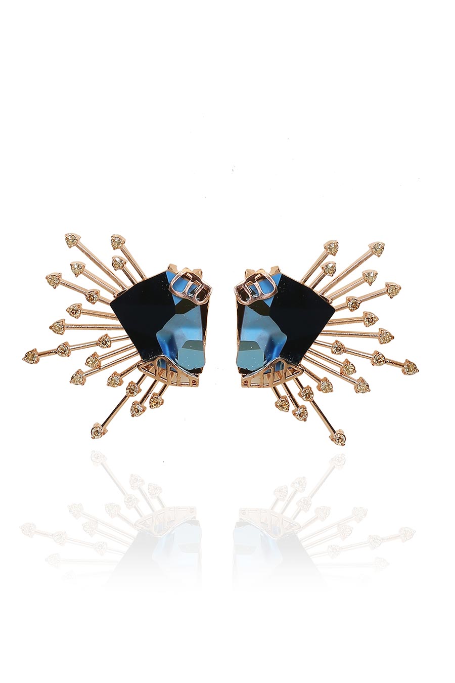 Blue Swarovski Mishell Stud Earrings
